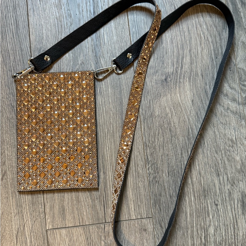 Jacqueline Kent royal ice  Brown and Gold Crossbody Bag